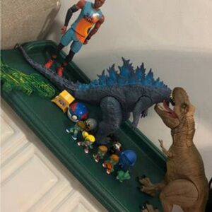 Dinosaur and Action Figure Playset